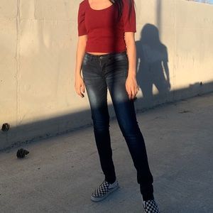 Red crop top ❤️/burgundy